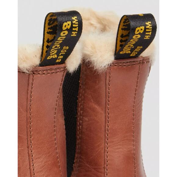 Dr. Marten Women's 2976 Leonore Fur Lined Boot Saddle Tan- NEW- Sz:7 Ret$210 - Picture 6 of 7